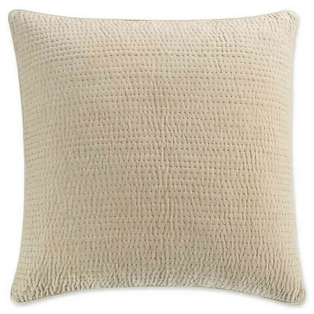 Kas Room Amara Euro Pillow Sham Shams European Light Gold Beige Dorm Set of 2